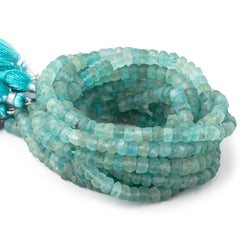 4mm Matte Apatite Faceted Rondelle Beads 13 inch 90 pieces (ONLINE ORDER ONLY)