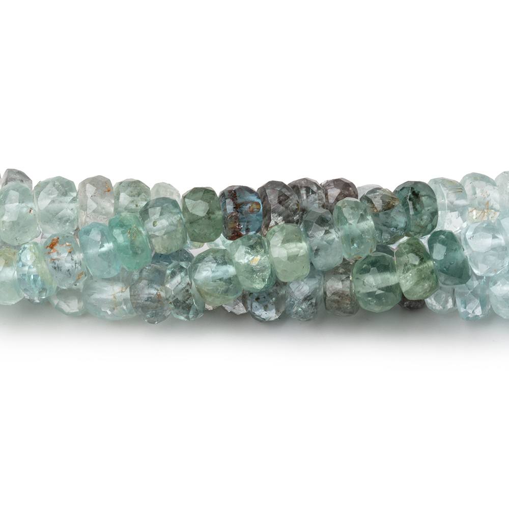 5-5.5mm Multi Moss Aquamarine faceted rondelle beads 16 inch 127 pieces (ONLINE ORDER ONLY)