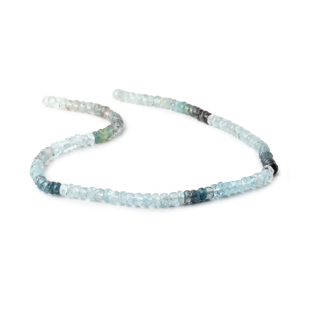 5-5.5mm Multi Moss Aquamarine faceted rondelle beads 16 inch 127 pieces (ONLINE ORDER ONLY)