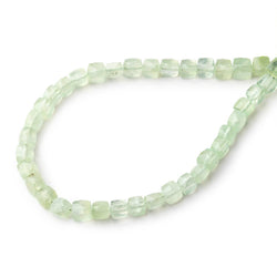 5-5.5mm Prehnite Faceted Cube Beads 8 inch 35 pieces (ONLINE ORDER ONLY)