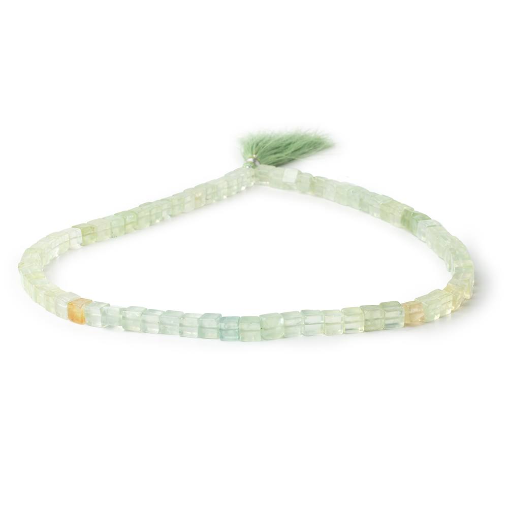 5-5.5mm Prehnite Plain Cube Beads 16 inches 78 pieces (ONLINE ORDER ONLY)
