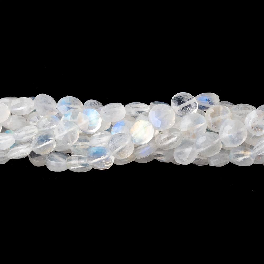 5-5.5mm Rainbow Moonstone Faceted Coin Beads 15.5 inch 68 pieces (ONLINE ORDER ONLY)