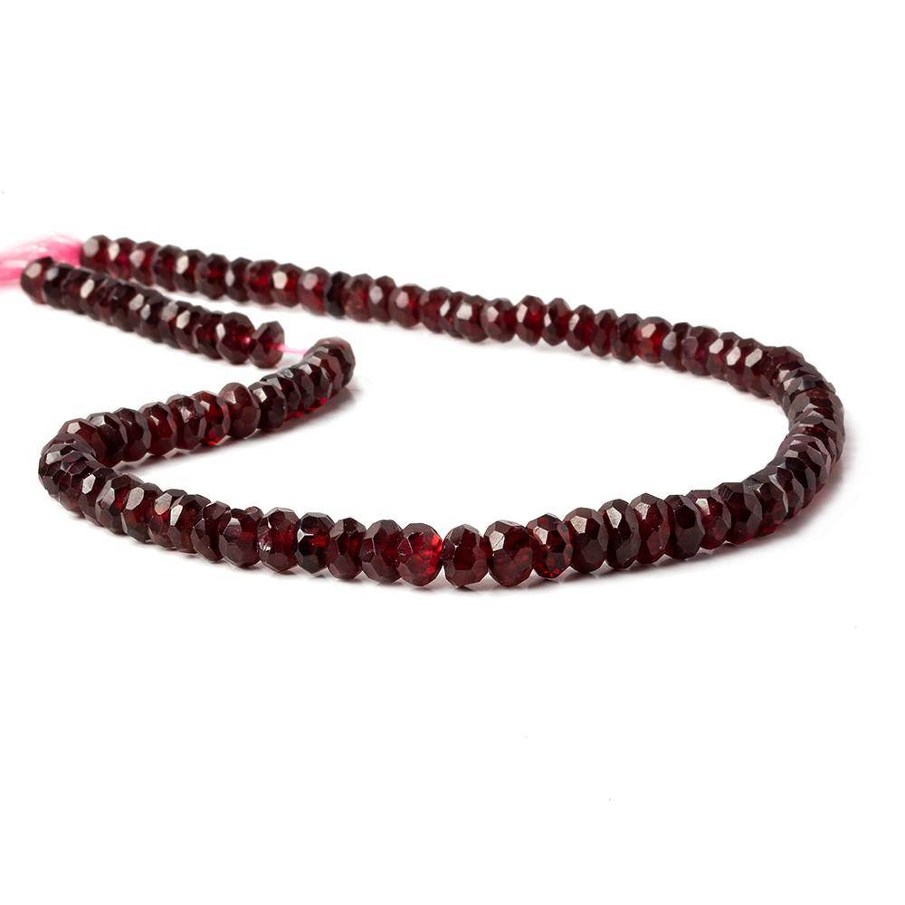 5-5.5mm Rhodolite Garnet Faceted Rondelle Beads 14 inch 92 pieces (ONLINE ORDER ONLY)