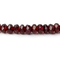 5-5.5mm Rhodolite Garnet Faceted Rondelle Beads 14 inch 92 pieces (ONLINE ORDER ONLY)