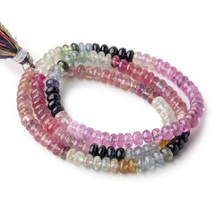 5-5.5mm Ruby & Multi Color Sapphire Plain Rondelle Beads 18 inch 164 pieces (ONLINE ORDER ONLY)