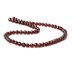 6-6.5mm Mozambique Garnet Faceted Round Beads 15.75 inch 68 pieces (ONLINE ORDER ONLY)