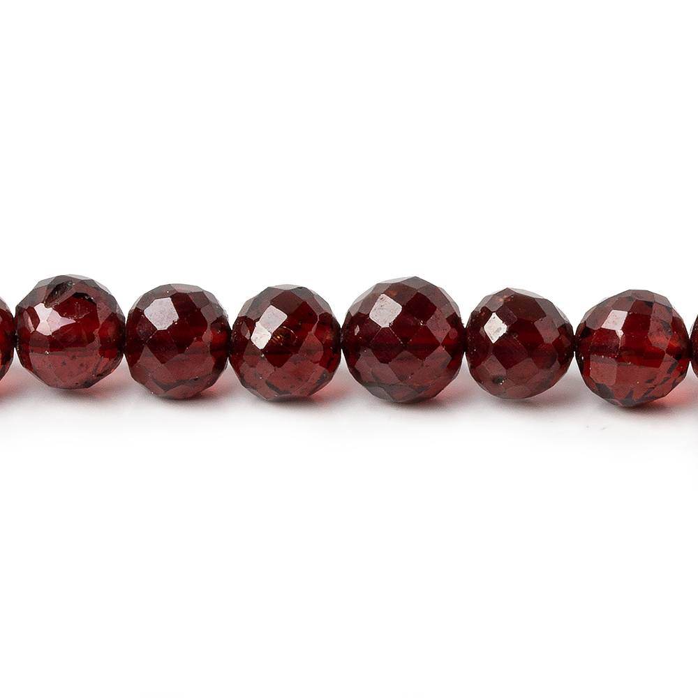 6-6.5mm Mozambique Garnet Faceted Round Beads 15.75 inch 68 pieces (ONLINE ORDER ONLY)