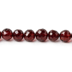6-6.5mm Mozambique Garnet Faceted Round Beads 15.75 inch 68 pieces (ONLINE ORDER ONLY)