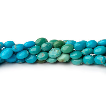 5-6.5mm Sleeping Beauty Turquoise Plain Ovals 15.5 inch 65 Beads (ONLINE ORDER ONLY)
