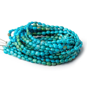 5-6.5mm Sleeping Beauty Turquoise Plain Ovals 15.5 inch 65 Beads (ONLINE ORDER ONLY)