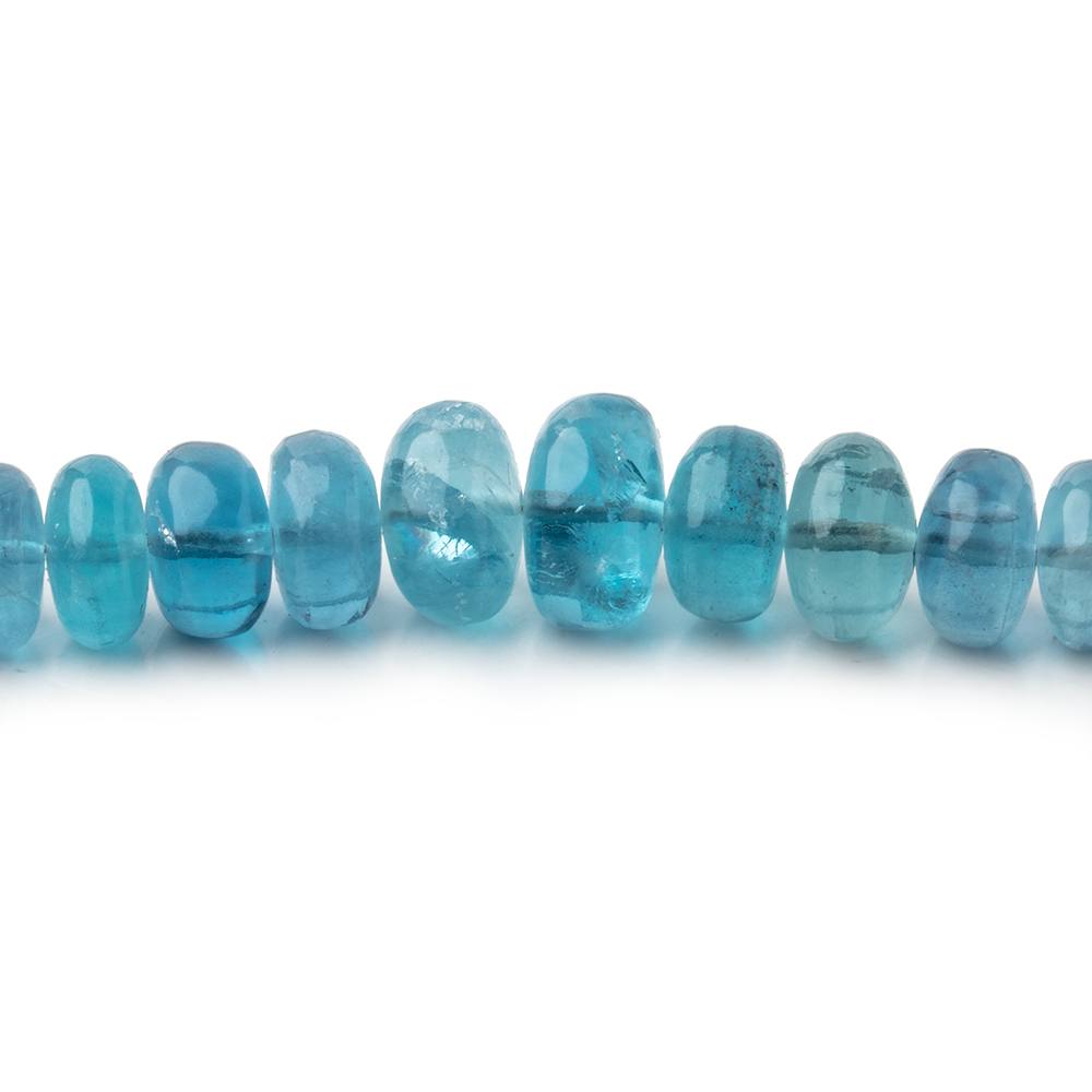 5-6.5mm Teal Fluorite Plain Rondelle Beads 18 inch 128 pieces AA (ONLINE ORDER ONLY)