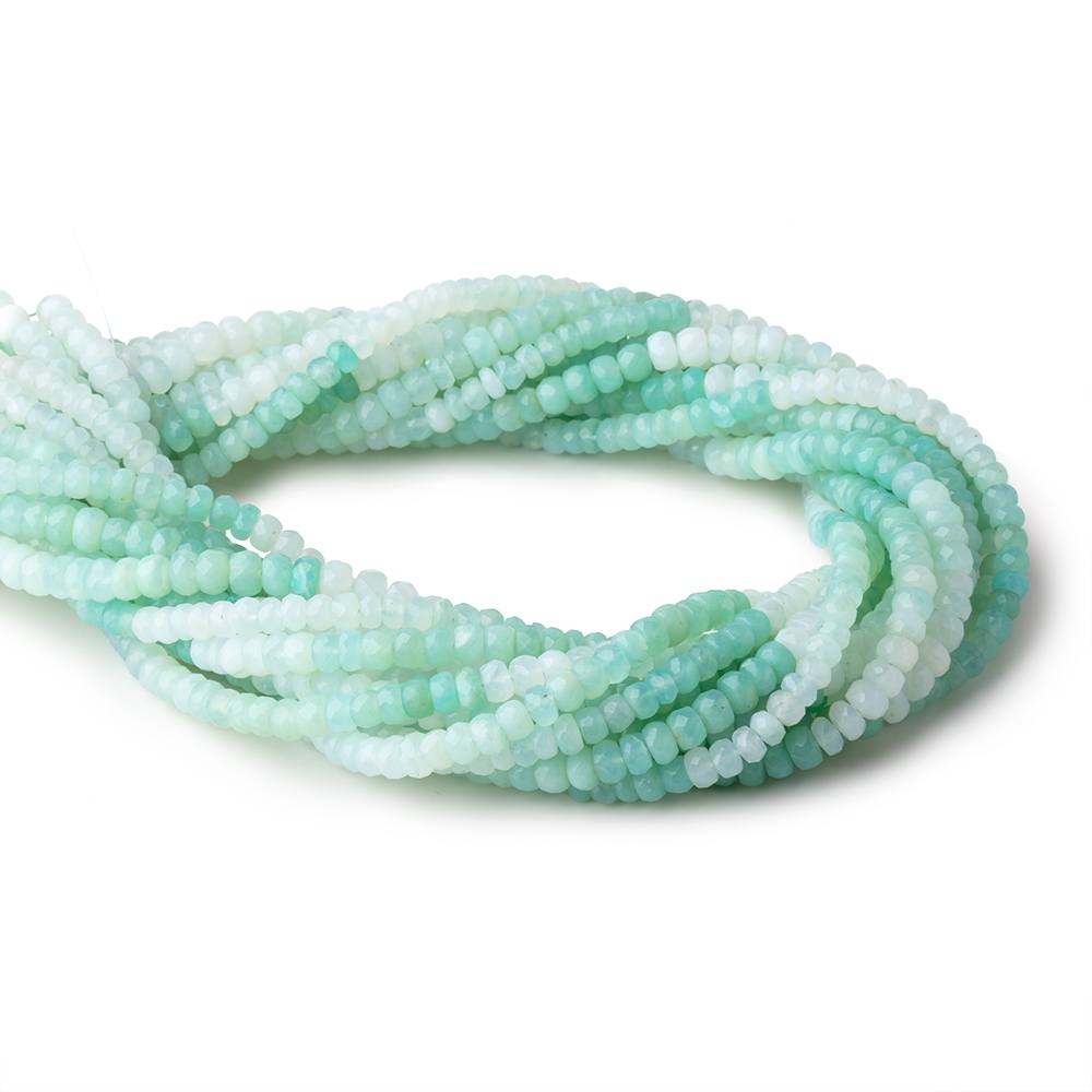 5-6mm Blue Peruvian Opal Faceted Rondelle Beads 16 inch 105 pieces (ONLINE ORDER ONLY)