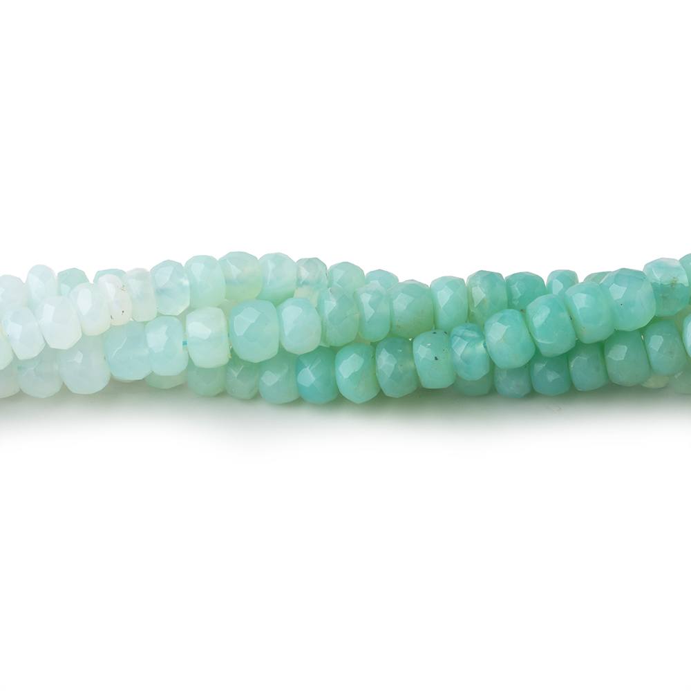 5-6mm Blue Peruvian Opal Faceted Rondelle Beads 16 inch 105 pieces (ONLINE ORDER ONLY)