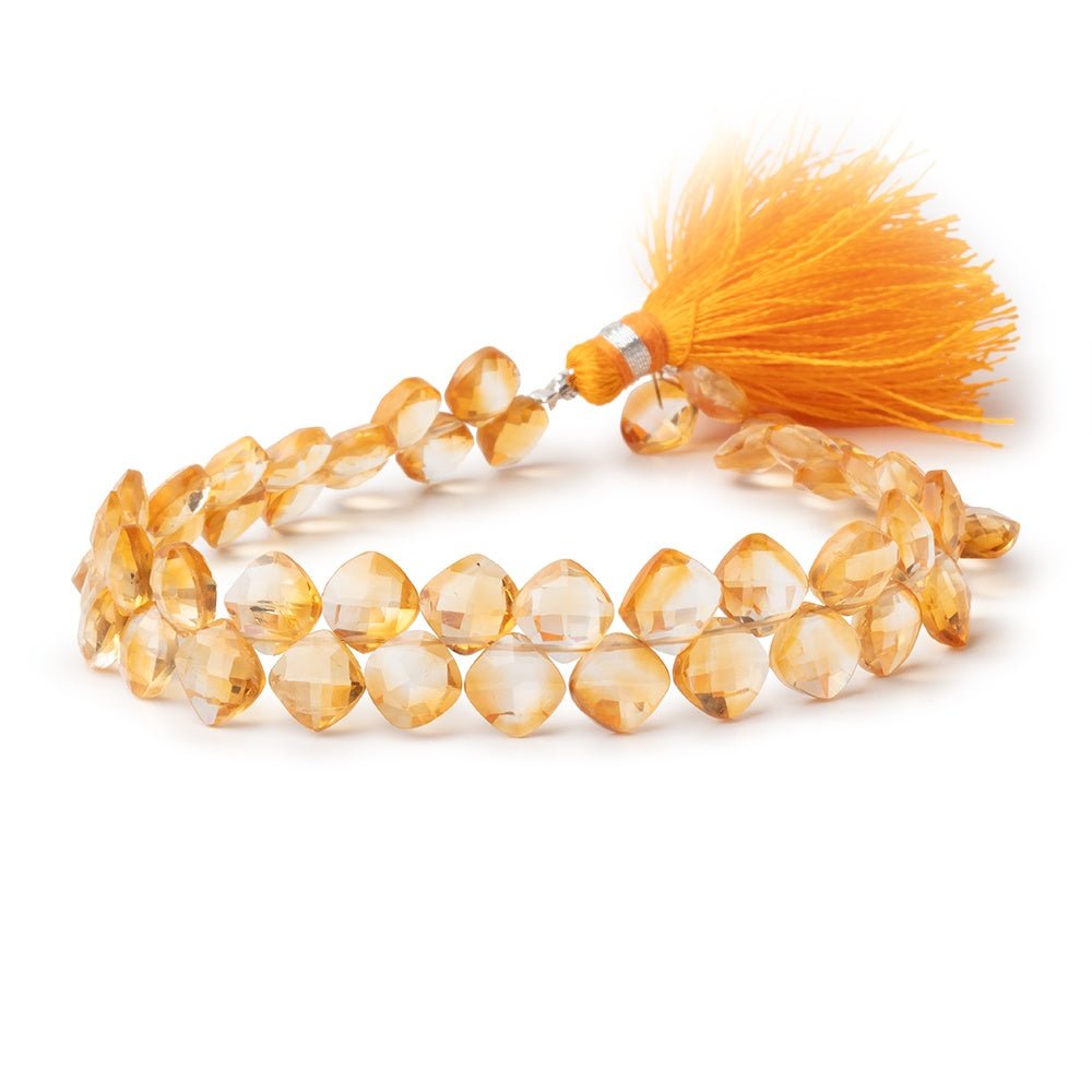 5-6mm Citrine Top Drill Faceted Pillow 7.5 inch 50 Beads (ONLINE ORDER ONLY)