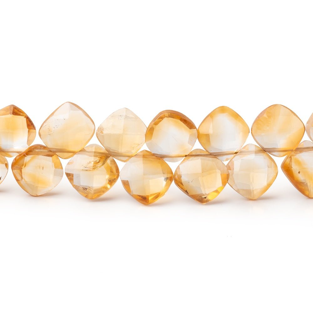 5-6mm Citrine Top Drill Faceted Pillow 7.5 inch 50 Beads (ONLINE ORDER ONLY)