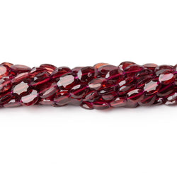 5-6mm Garnet Bevel Faceted Oval Beads 13.5 inch 53 pieces (ONLINE ORDER ONLY)
