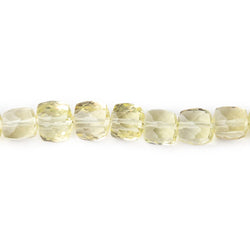 5-6mm Lemon Quartz Faceted Cube Beads 8.25 inch 36 pieces (ONLINE ORDER ONLY)