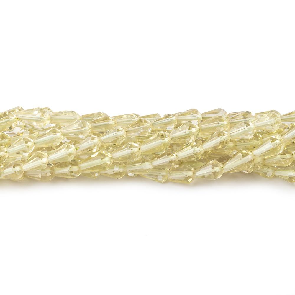 5-6mm Lemon Quartz Straight Drilled Faceted Tear Drop Beads 14 inch 60 pieces (ONLINE ORDER ONLY)
