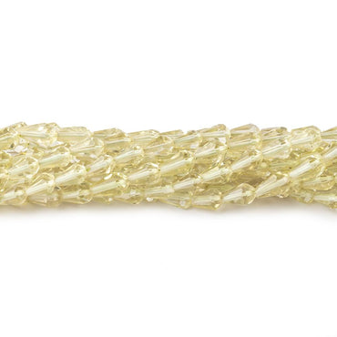 5-6mm Lemon Quartz Straight Drilled Faceted Tear Drop Beads 14 inch 60 pieces (ONLINE ORDER ONLY)