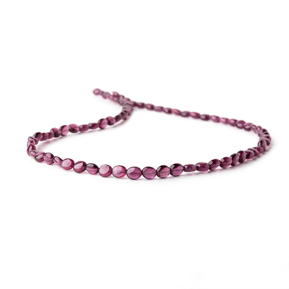5-6mm Malaia Garnet Plain Oval Beads 16 inch 72 pieces AA (ONLINE ORDER ONLY)