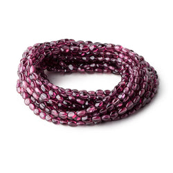 5-6mm Malaia Garnet Plain Oval Beads 16 inch 72 pieces AA (ONLINE ORDER ONLY)