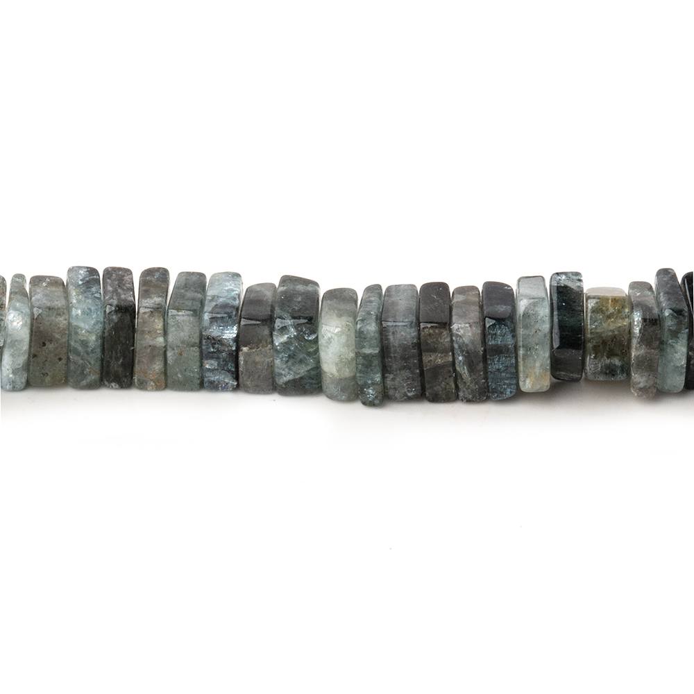 5-6mm Moss Aquamarine Plain Square Heshi Beads 16 inch 95 pieces (ONLINE ORDER ONLY)