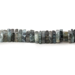 5-6mm Moss Aquamarine Plain Square Heshi Beads 16 inch 95 pieces (ONLINE ORDER ONLY)