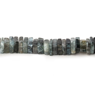 5-6mm Moss Aquamarine Plain Square Heshi Beads 16 inch 95 pieces (ONLINE ORDER ONLY)