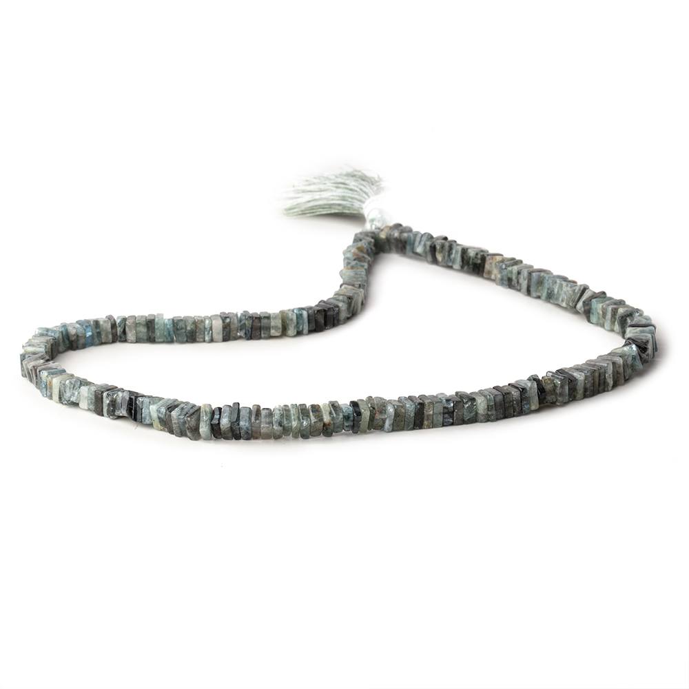 5-6mm Moss Aquamarine Plain Square Heshi Beads 16 inch 95 pieces (ONLINE ORDER ONLY)