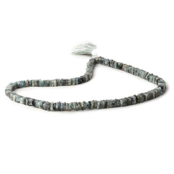 5-6mm Moss Aquamarine Plain Square Heshi Beads 16 inch 95 pieces (ONLINE ORDER ONLY)