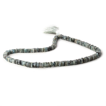 5-6mm Moss Aquamarine Plain Square Heshi Beads 16 inch 95 pieces (ONLINE ORDER ONLY)