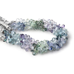 5-6mm Multi Color Fancy Sapphire Faceted Pear Beads 7.5 inch 93 pieces (ONLINE ORDER ONLY)
