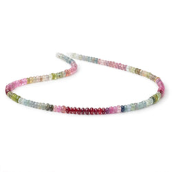 5-6mm Multi Color Sapphire Plain Rondelle Beads 18 inch 142 pieces AA (ONLINE ORDER ONLY)