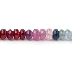 5-6mm Multi Color Sapphire Plain Rondelle Beads 18 inch 142 pieces AA (ONLINE ORDER ONLY)
