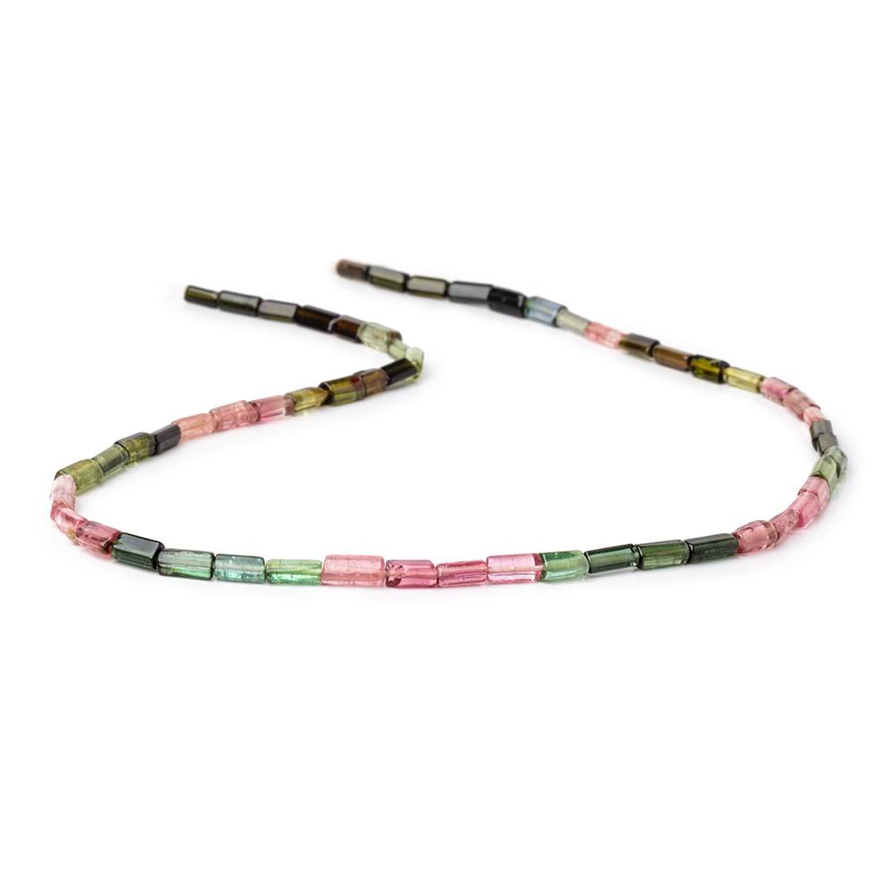 5-6mm Multi Color Tourmaline Plain Tube Beads 14 inch 57 pieces (ONLINE ORDER ONLY)