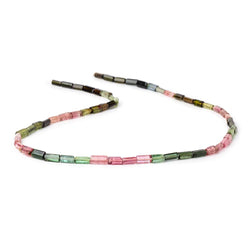 5-6mm Multi Color Tourmaline Plain Tube Beads 14 inch 57 pieces (ONLINE ORDER ONLY)