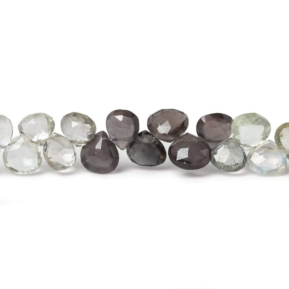 5-6mm Multi-tonal Silimanite Heart Briolette 8 inch 66 pieces (ONLINE ORDER ONLY)