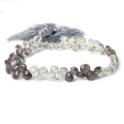 5-6mm Multi-tonal Silimanite Heart Briolette 8 inch 66 pieces (ONLINE ORDER ONLY)