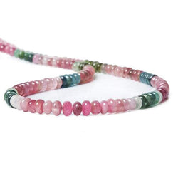 5-6mm MultiColor Tourmaline plain rondelle Beads 16 inch 125 pieces (ONLINE ORDER ONLY)