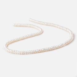 5-6mm Off White Center Drilled Button Freshwater Pearls 16 inch 144 pieces (ONLINE ORDER ONLY)