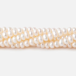 5-6mm Off White Center Drilled Button Freshwater Pearls 16 inch 144 pieces (ONLINE ORDER ONLY)