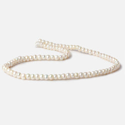 5-6mm Off White Off Round Large Hole Freshwater Pearls 90 pieces (ONLINE ORDER ONLY)