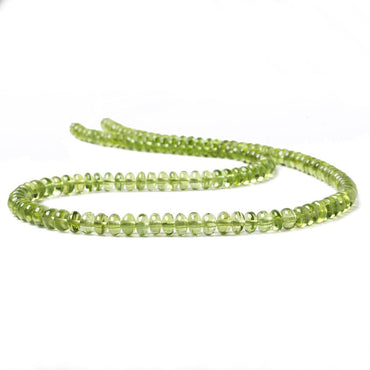 5-6mm Peridot Beads Plain Rondelle 18 inch 138 pieces (ONLINE ORDER ONLY)