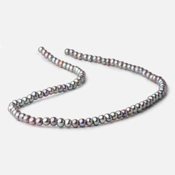 5-6mm Pistachio Silver Off Round 2.5mm Large Hole Pearls 95 Beads (ONLINE ORDER ONLY)