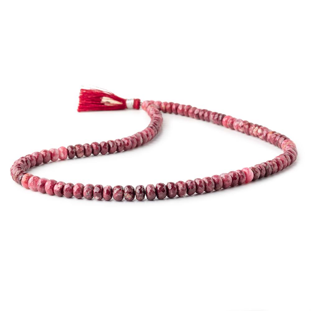 5-6mm Shaded Thulite Faceted Rondelle Beads 16 inch 105 pieces (ONLINE ORDER ONLY)