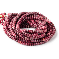 5-6mm Shaded Thulite Faceted Rondelle Beads 16 inch 105 pieces (ONLINE ORDER ONLY)