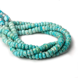 5-6mm Shaded Turquoise faceted rondelle beads 8 inch 60 pieces (ONLINE ORDER ONLY)