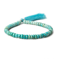 5-6mm Shaded Turquoise faceted rondelle beads 8 inch 60 pieces (ONLINE ORDER ONLY)