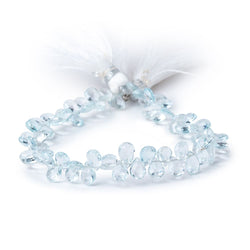 5-6mm Sky Blue Topaz Faceted Pear Beads 8 inch 76 pieces AA (ONLINE ORDER ONLY)