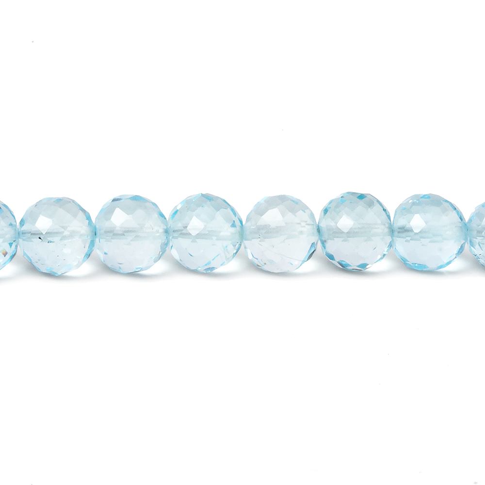 5-6mm Sky Blue Topaz Faceted Round Beads 10 inch 44 pieces (ONLINE ORDER ONLY)